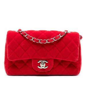 Chanel Mini Rectangular Classic Velvet Single Flap